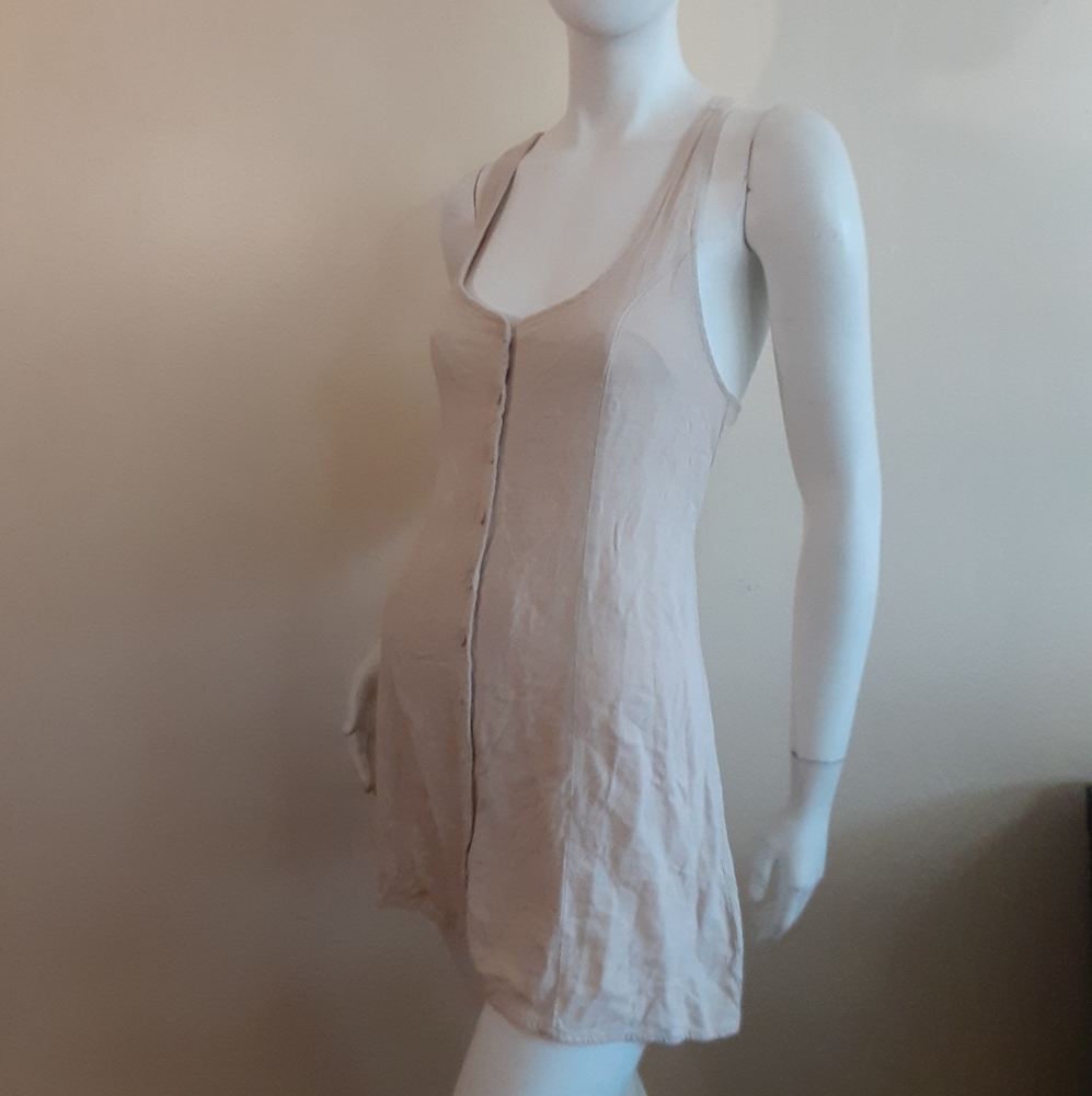 KIMCHI BLUE Khaki Sleeveless Mini Dress